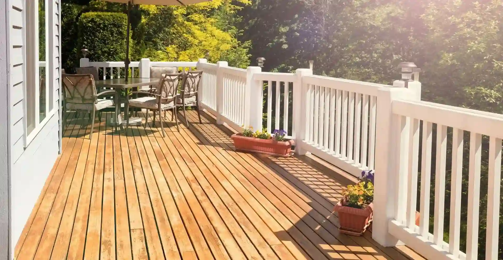 Traditional wood deck project